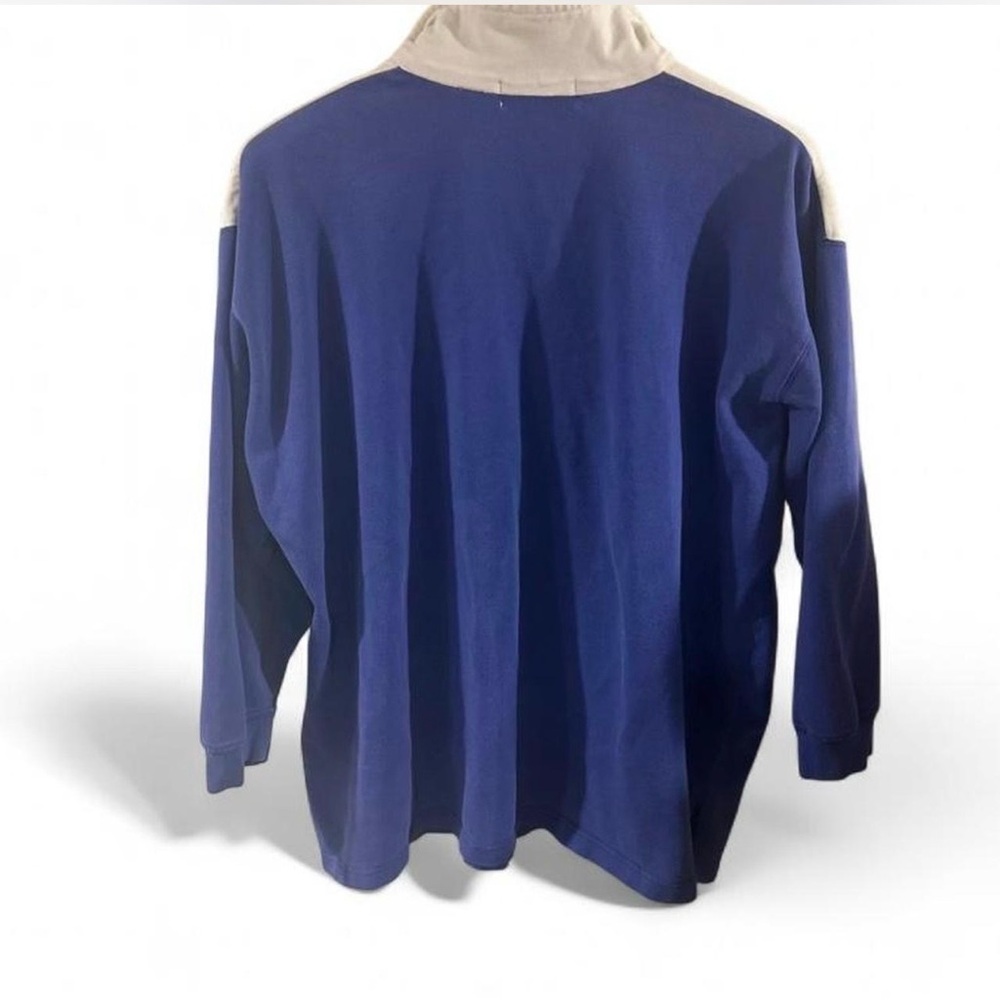 VTG Retro Quarter-Zip Rugby Pullover Size L/XL - Picture 3 of 3